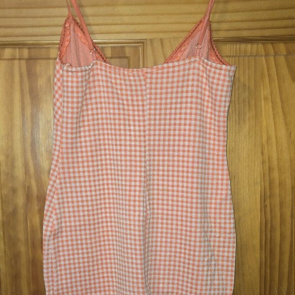 Blue blush orange checkered Cami Dress Size Medium Preloved! - Picture 2 of 3